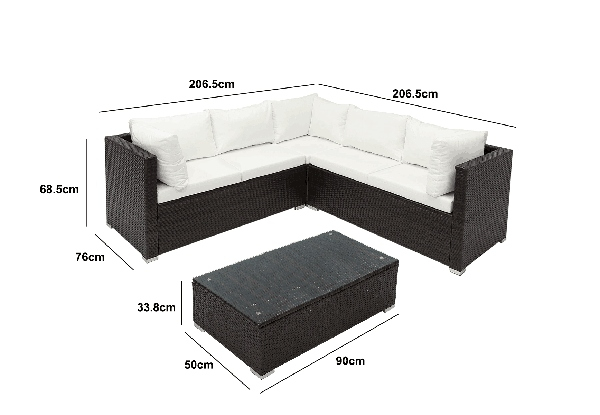 Four-Piece Alu Wicker Outdoor Sofa Set