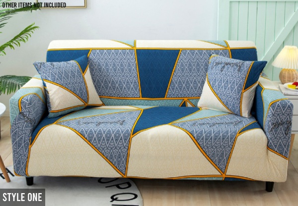 Geometric Elastic Sofa Cover Range - Five Designs & Four Sizes Available