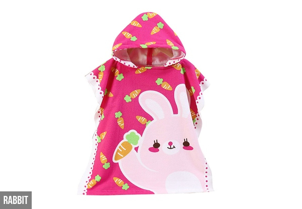 Kids Hooded Poncho Towel - Six Styles Available & Option for Two