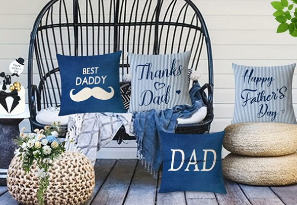 Four-Piece Happy Father's Day Cushion Covers