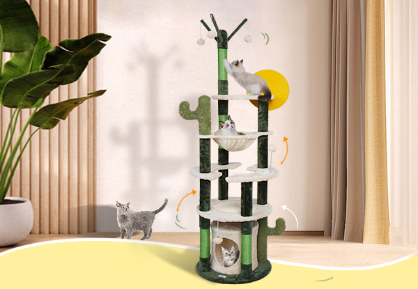 172cm Five-Level Cat Tree Tower Scratching Post