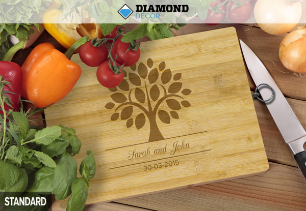 Personalised Bamboo Chopping Board incl. Delivery - Option for a Premium Personalised Chopping Board - 50 Templates Available