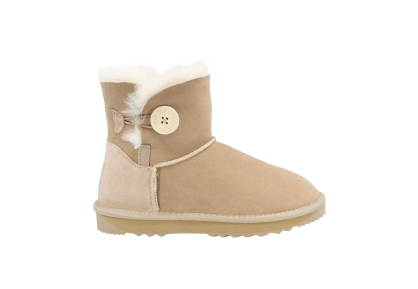 Comfort Me Unisex Australian Made Memory Foam Mini Button UGG Boots incl. Complimentary UGG Protector - Four Colours & Seven Sizes Available