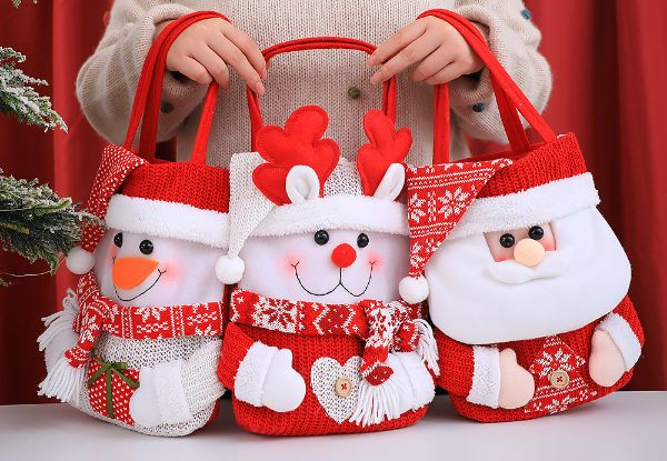 Christmas Themed Gift Tote Bags - Three Styles Available