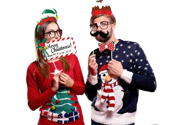 38-Pack Christmas Party Photo Props