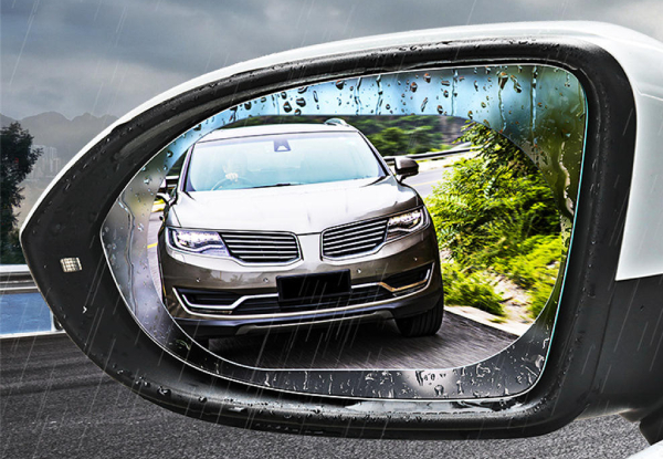 Four-Pack of Car Wing Mirror Anti-Rain Film - Option for Two