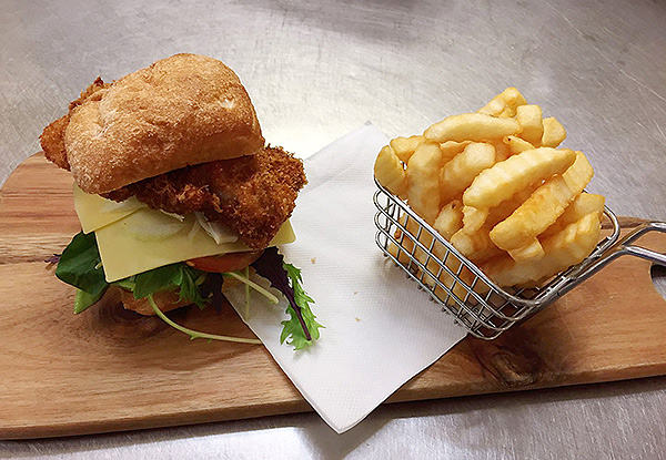 Whangarei CBD Burger & Chips For Two People - Option For Four People