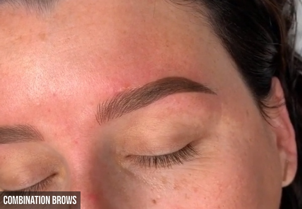 One Session of Eyebrow Microblading for One Person - Options for Powder Brows, Combination Brows, Upper Eyelid Eyeliner or Lip Contour & Two Sessions
