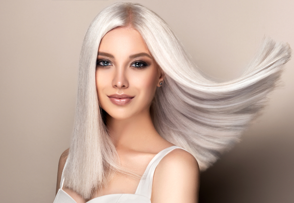 Hair Transformation Package incl. Global Colour, Treatment, Scalp Massage, Trim, Ola Plex Treatment, Blow Dry or GHD Straightening - Options for Half Head of Foils, Balayage/Ombre or Full Head of Foils