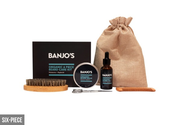 Six-Piece Beard Care Kit - Option for Seven-Piece or Eight-Piece Kit