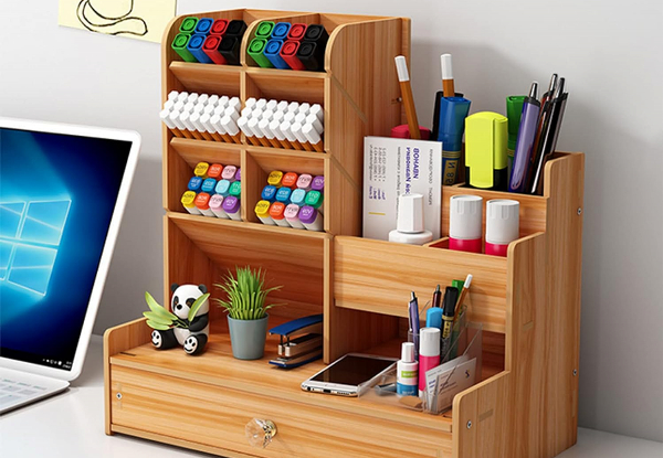 Wooden Desk Organiser - Two Options Available