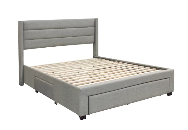 Coronado-A Fabric Bed with Drawers - Three Options Available