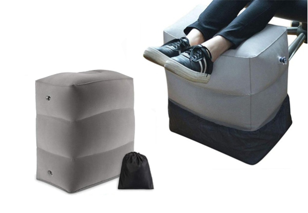 Inflatable Travel Foot Rest - Two Colours Available