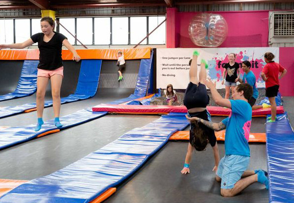 One-Hour Bounce Session for Two People - Options for Two-Hour Session, a Family Pass or Annual Pass - Two Locations