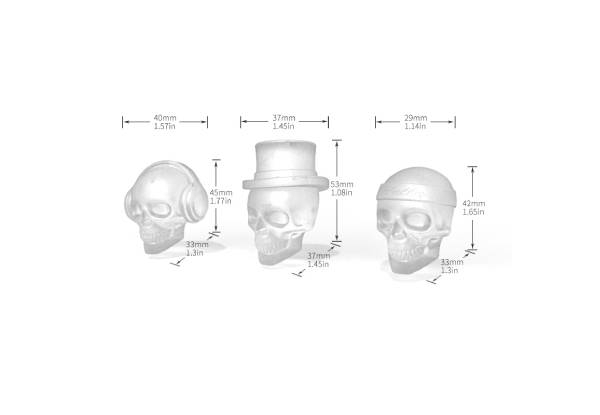 Two-Pack 3D Skull Shaped Silicone Ice Mould