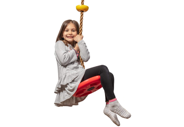 Kids Tree Climbing Rope and Disc Swing Seat Set - Two Colours Available