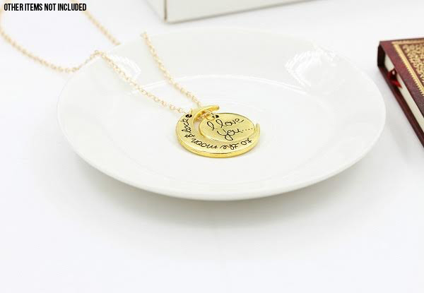 "I Love You to the Moon & Back" Pendant Necklace