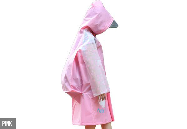 Kids Raincoat with Backpack Space