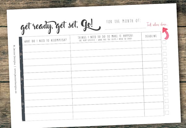 Printable Essential Goal Planner (Five-Page Planner)