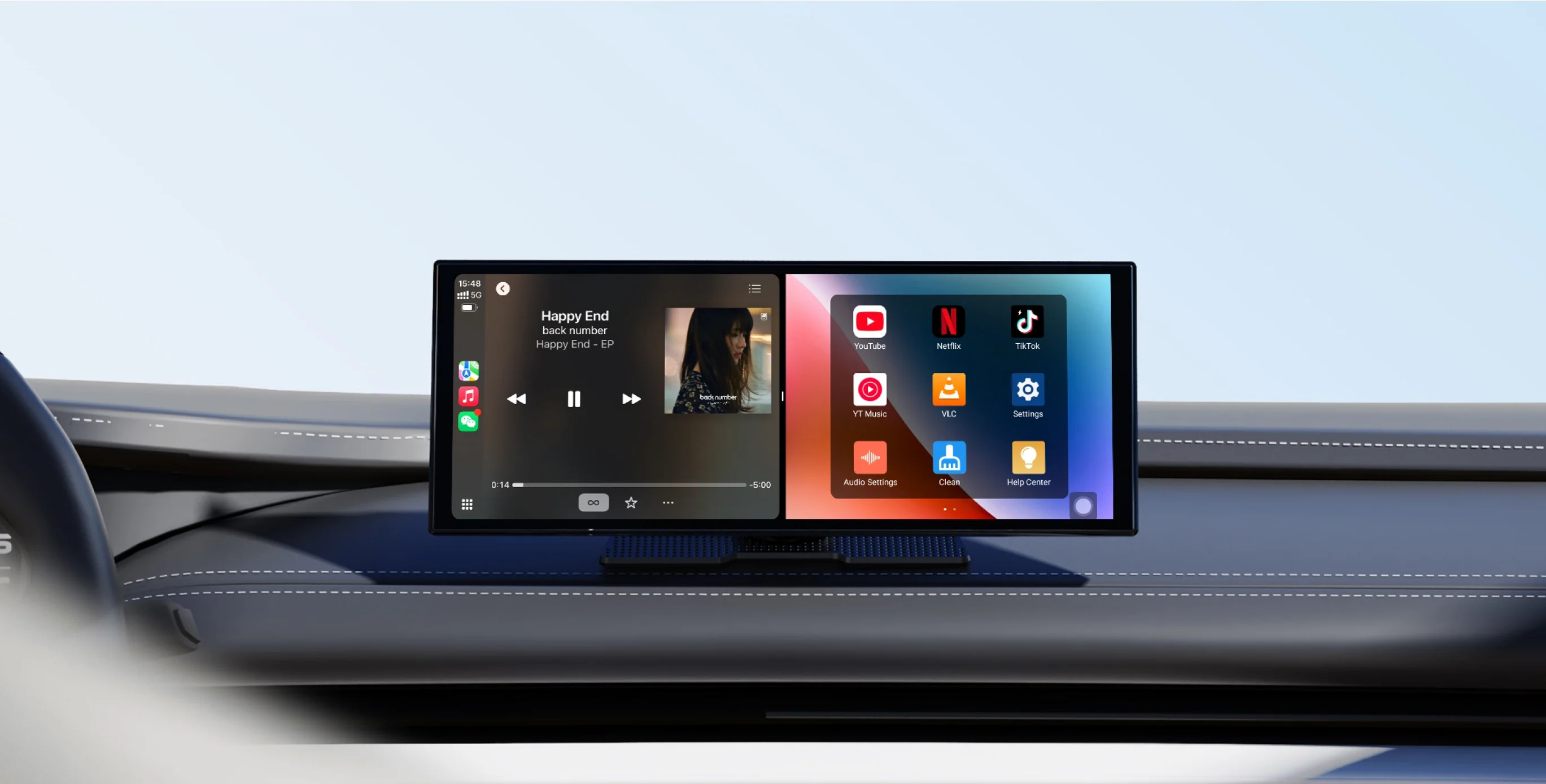 Ottocast OttoScreen AI Wireless CarPlay & Android Auto Display