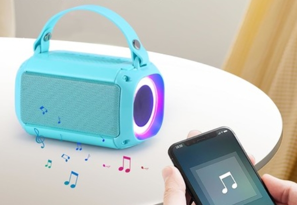 Kid's Mini Karaoke Machine with Two-Piece Wireless Mic - Three Colours Available