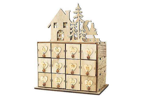 24 Days Til Christmas Wooden Storage Box With Free Delivery
