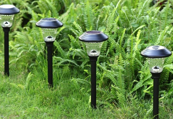 Four-Pack Solar Powered Path Lights