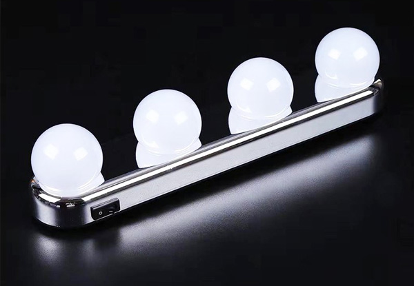 LED Vanity Mirror Light Bar with Four Dimmable Light Bulbs - Option for Two Light Bars