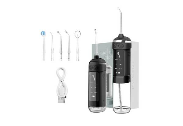 Six-Mode Cordless Water Dental Flosser Incl. Five Jet Tips - Two Colours Available