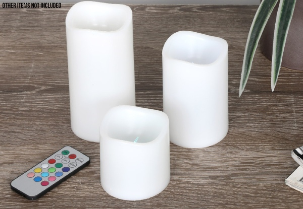 Three-Pack of LED Flameless Candles