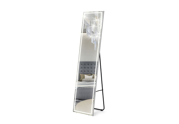 LED Full-Length Floor Standing Mirror with Stand & Three Light Colours