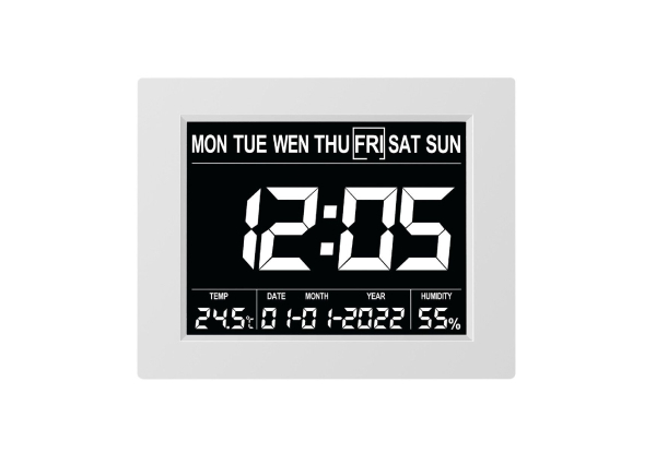 LED Digital Calendar Clock - Two Colours Available