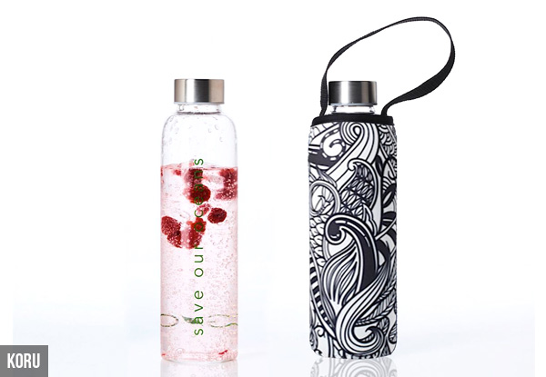 BBBYO Glass is Greener 570ml Bottle with Carry Cover - Four Styles Available
