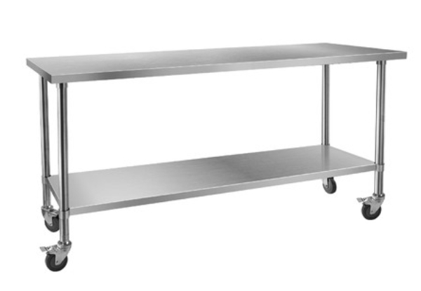 Adjustable Stainless Steel Kitchen Bench - Two Options Available