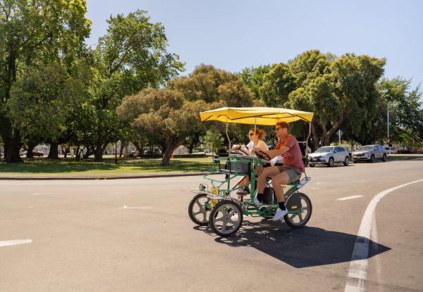 Up to 57% Off Crocodile Bike Hire in Martinborough - Options for Weekdays or Weekends - Choose from 2, 4, or 6 Seater Bike