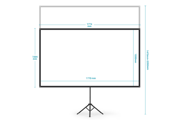 4K 80-Inch Projector Screen with Tripod Stand