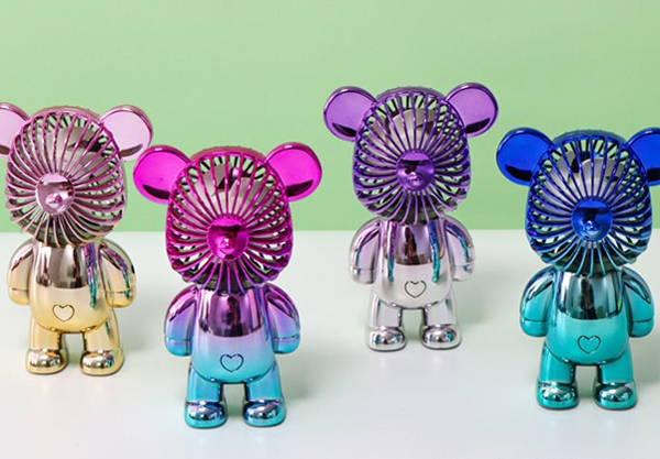 Rechargeable Gradient Bear Fan - Four Colours Available