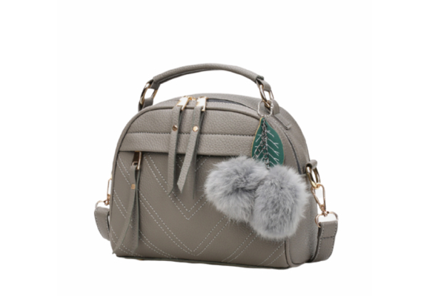 Pom Pom Messenger Handbag - Five Colours Available with Free Delivery