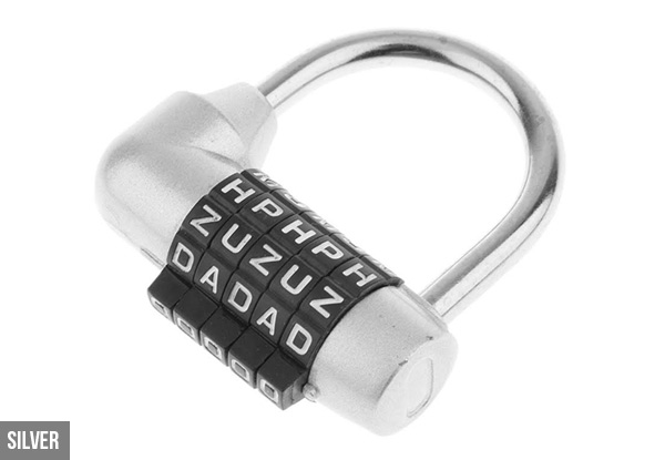 Five Dials Letter Combination Padlock with Free Delivery
