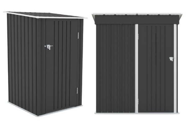 Lockable Garden Storage Shed with Tilted Roof - Two Sizes Available