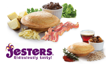 $8 for Any Two Jesters Pies, $15 for Any Four Pies or $21 for Any Six Pies