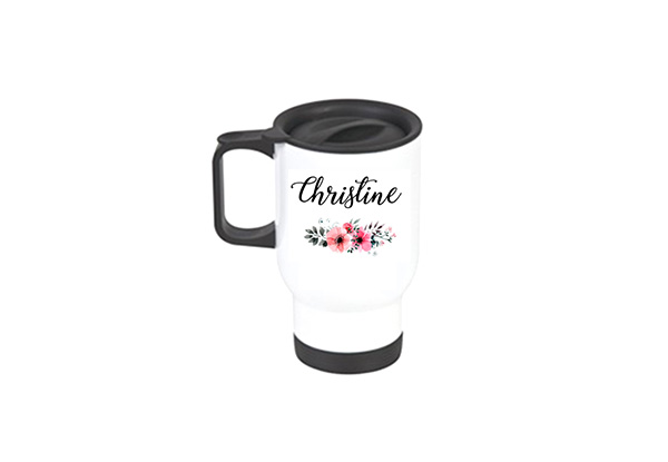 Personalised 414ml Travel Mug Range - Eight Designs Available or Design Your Own - Additional Delivery Charges Apply