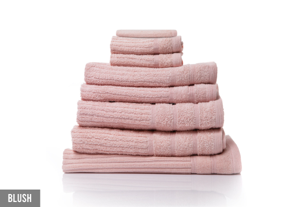 Eight-Piece Royal Comfort Eden Egyptian Cotton 600GSM Towel Pack - Seven Colours Available