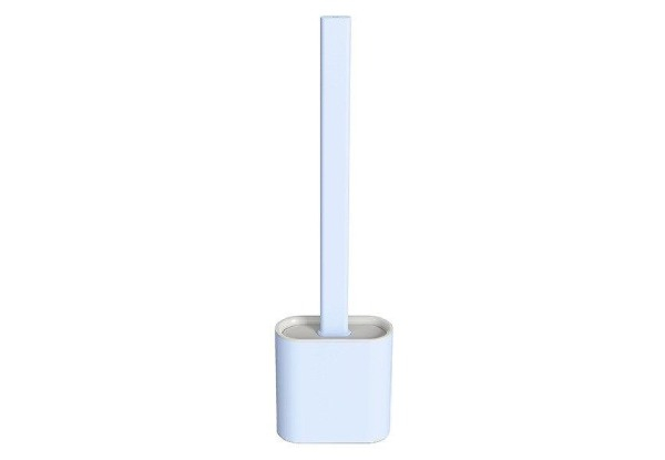 Flexible Silicone Toilet Brush with Holder - Four Colours Available