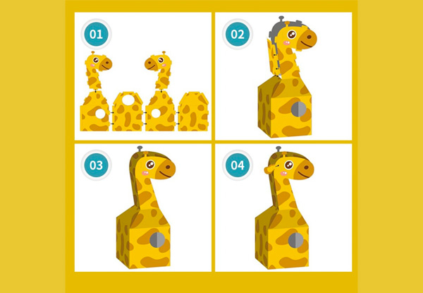 Kids 3D Cardboard Animal Costumes Kit - Three Options Available