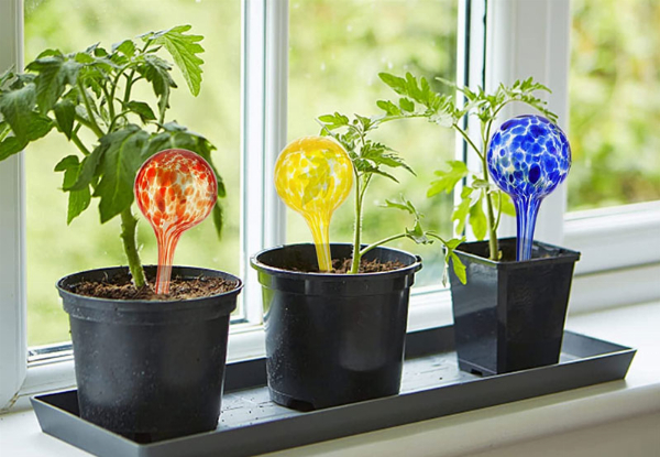 Indoor or Outdoor Plant Self-Watering Colour Globes - Two Options Available