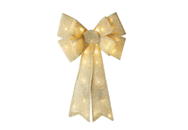 Light Up Christmas Bow - Available in Three Colours & Option for Two, Three & Four-Piece