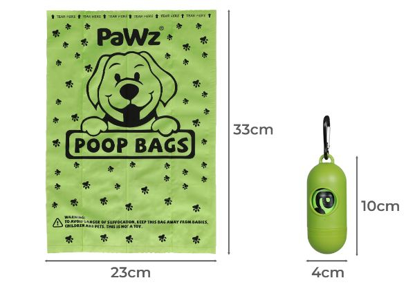 PaWz Compostable Biobased Dog Poop Bag Dispenser - Three Options Available