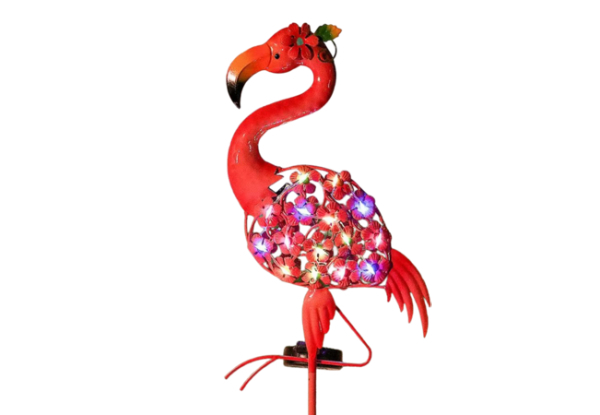 Solar Flamingo Garden Lights