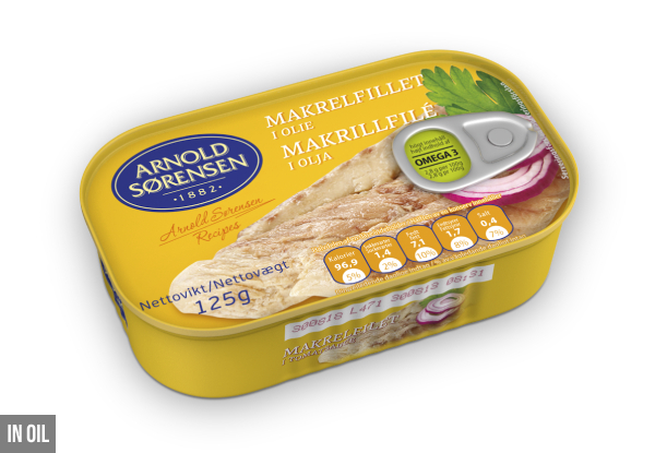 45 Cans of European Mackerel Fillets - Two Flavours Available